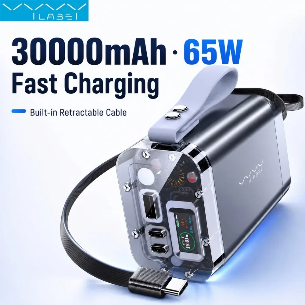 Usb Charger Dynamo - Vyvylabs 30000mAh Power Bank 65W PD