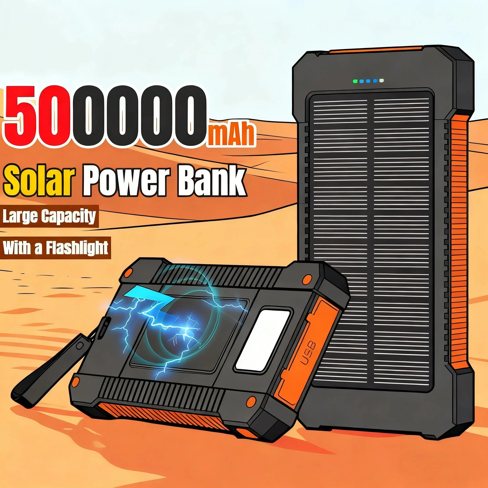 500000mAh Waterproof Outdoor S - огляд і ціна Usb Charger Dynamo